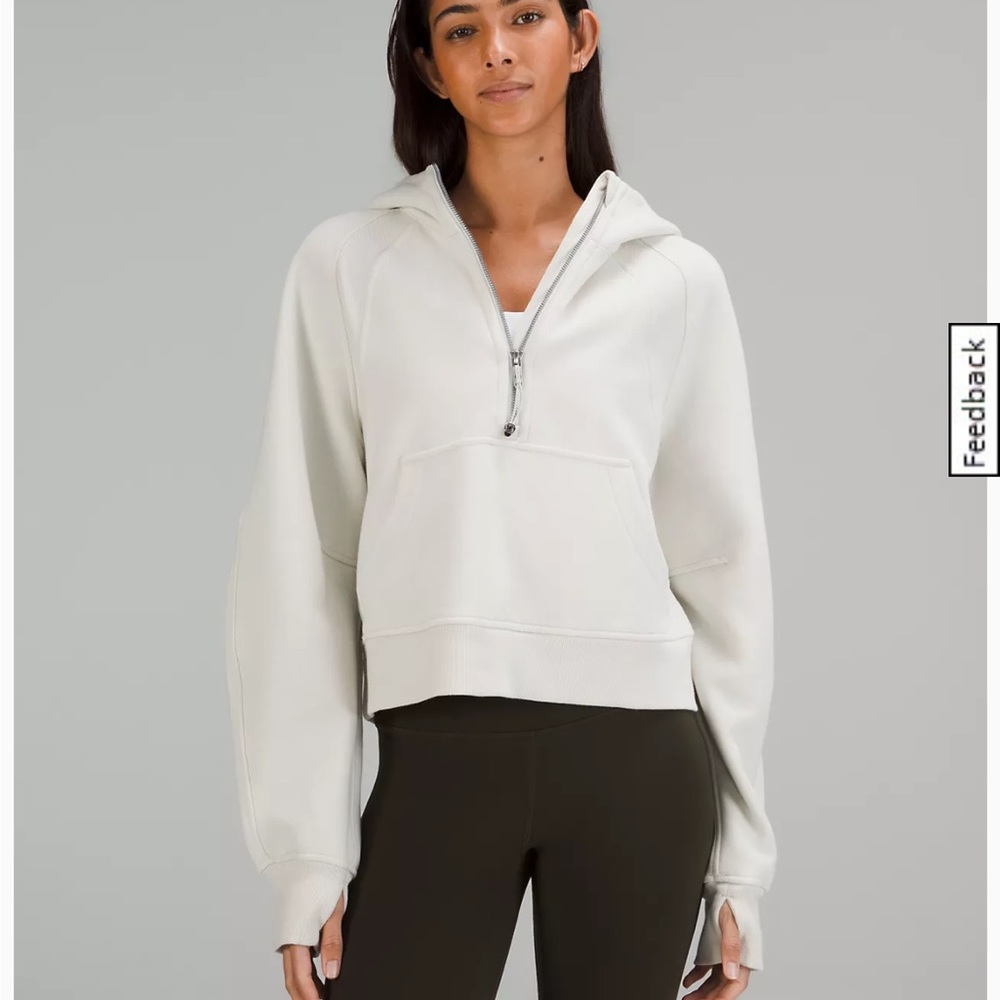 Lululemon Scuba Oversized Half-Zip Hoodie - XS/S - Cream/Bone - GUC
